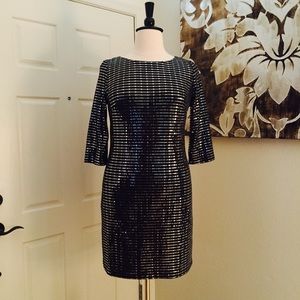 Jessica Howard Sparkly Black & Silver Dress